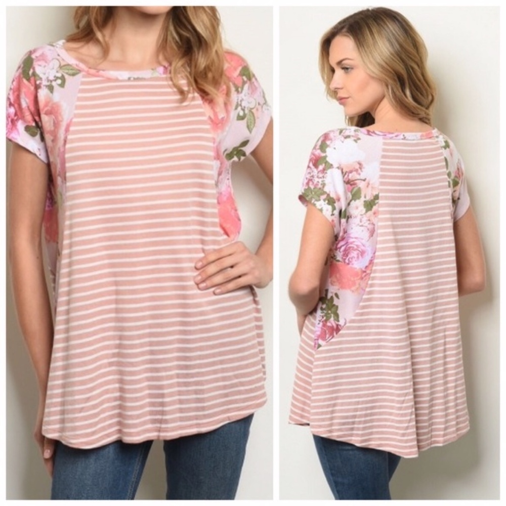 Oddy - Floral Striped Top